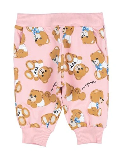 Shop Moschino Baby Newborn Pants Pink Size 3 Cotton, Elastane