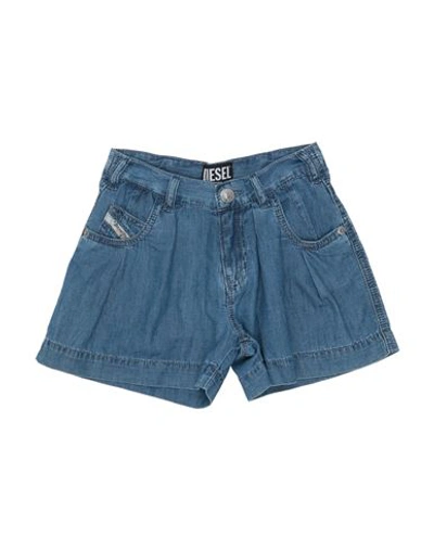 Shop Diesel Toddler Girl Denim Shorts Blue Size 6 Cotton