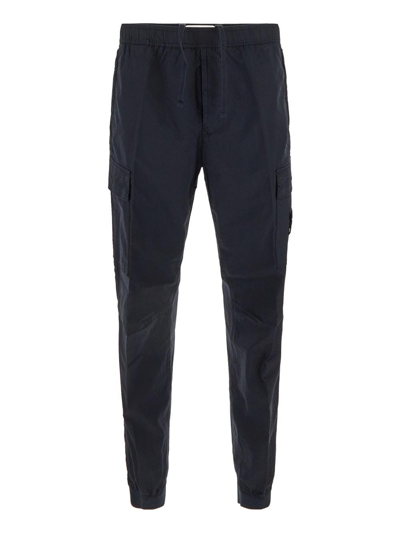 Shop Stone Island Regular Fit Trousers In Blue