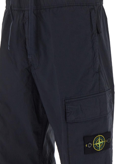 Shop Stone Island Regular Fit Trousers In Blue