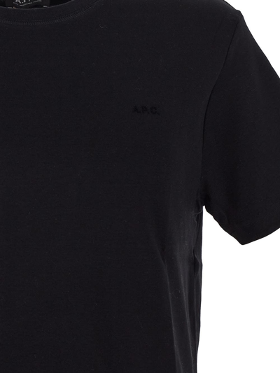 Shop Apc Cotton T-shirt In Black