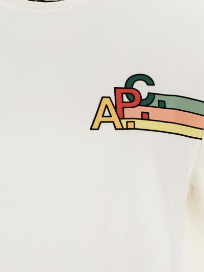 Shop Apc Logo T-shirt In White