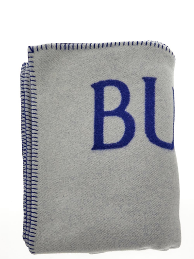 Shop Burberry Logo Blanket In White