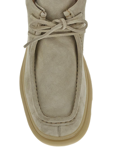 Shop Burberry Lace-up Shoe In Beige