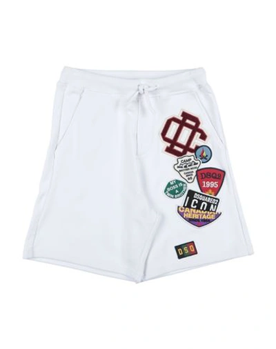 Shop Dsquared2 Toddler Boy Shorts & Bermuda Shorts White Size 4 Cotton, Elastane, Polyester