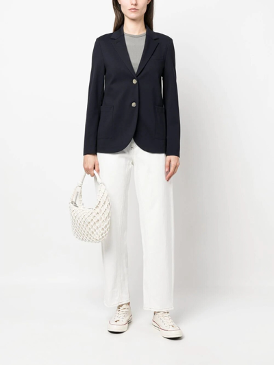Shop Harris Wharf London Buttoned Blazer With Pockets In Negro