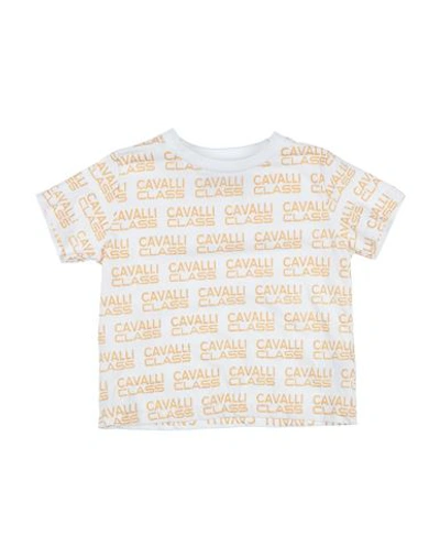Shop Cavalli Class Toddler Boy T-shirt White Size 6 Cotton, Elastane