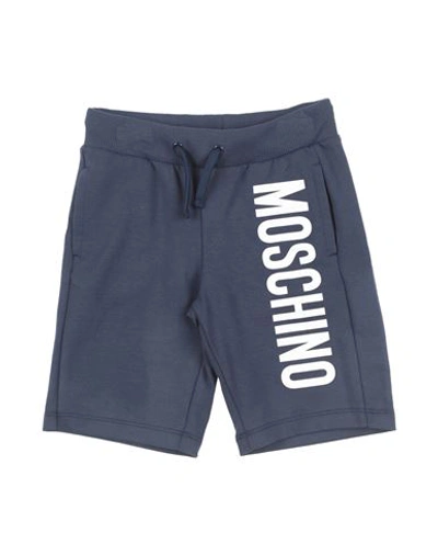 Shop Moschino Kid Toddler Boy Shorts & Bermuda Shorts Midnight Blue Size 6 Cotton, Elastane