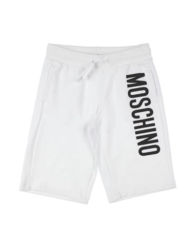 Shop Moschino Kid Toddler Boy Shorts & Bermuda Shorts White Size 6 Cotton, Elastane