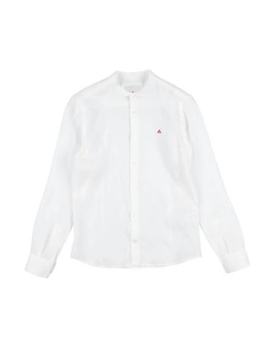 Shop Peuterey Toddler Boy Shirt White Size 6 Linen