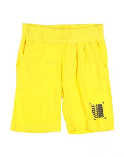 Shop Cavalli Class Toddler Boy Shorts & Bermuda Shorts Yellow Size 6 Cotton, Elastane