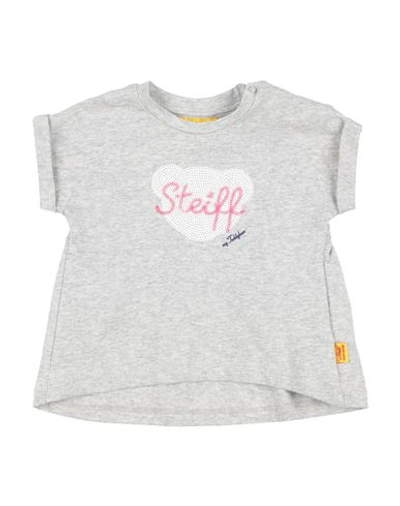 Shop Steiff Newborn Girl T-shirt Light Grey Size 3 Cotton, Elastane