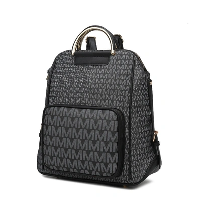 Shop Mkf Collection By Mia K Jules M Logo Vegan Leather Women's Backpack In Black