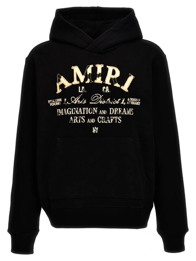 Shop Amiri Distressed Arts District Sweatshirt Black