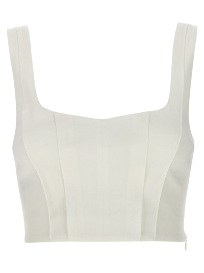 Shop Pinko Titone Cropped Top In White