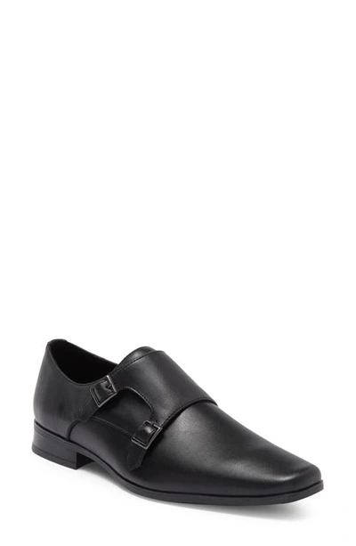 Shop Calvin Klein Brinta Double Monk Strap Shoe In Black