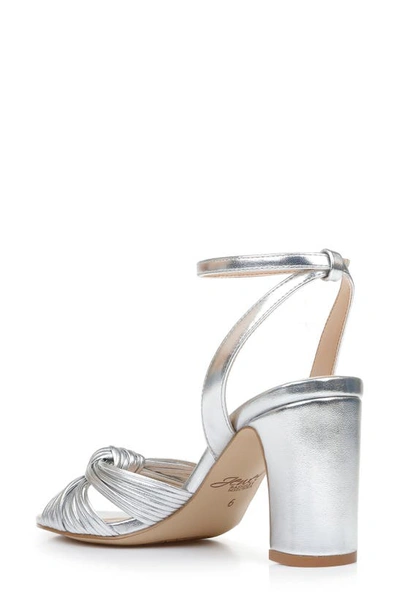 Shop Jewel Badgley Mischka Christen Block Heel Sandal In Silver