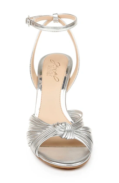 Shop Jewel Badgley Mischka Christen Block Heel Sandal In Silver