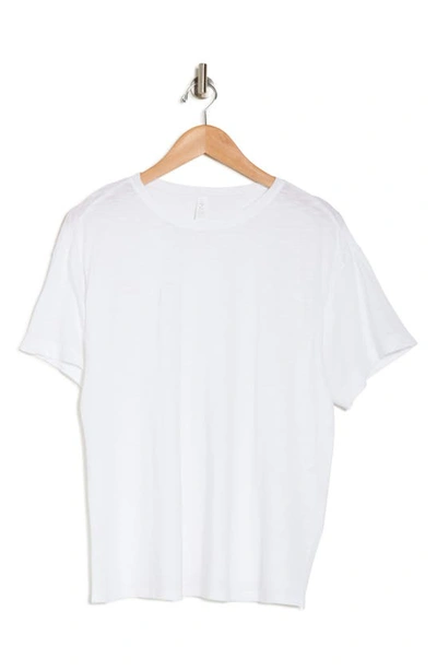 Shop Z By Zella Easy Day Slub T-shirt In White