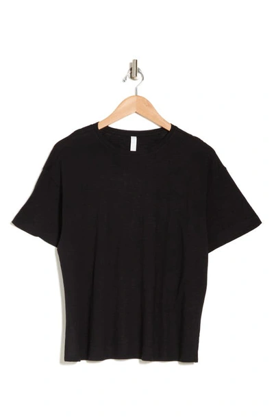 Shop Z By Zella Easy Day Slub T-shirt In Black