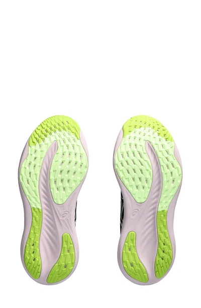 Shop Asics Gel-nimbus 26 Running Shoe In Black/ Neon Lime