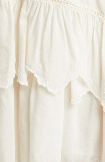 Shop Loveshackfancy Donahue Layered Ruffle Skirt In Optic White