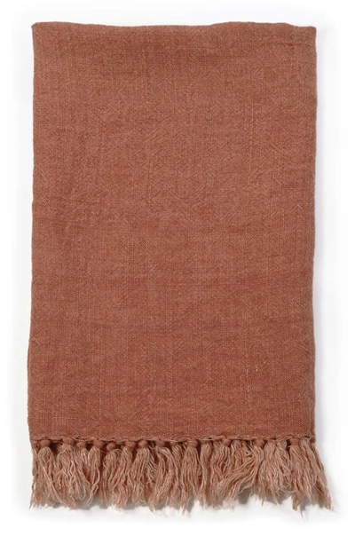 Shop Pom Pom At Home Montauk Big Throw Blanket In Terra Cotta