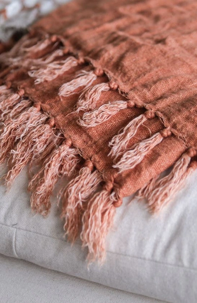 Pom Pom At Home Montauk Throw Blanket In Terra Cotta