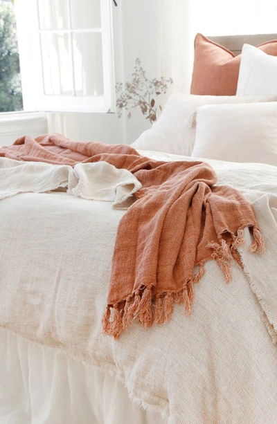 Pom Pom At Home Montauk Throw Blanket In Terra Cotta