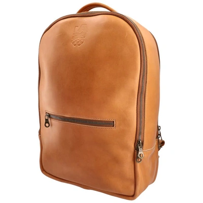 Shop Parker Clay Brown La28 Atlas Leather Backpack
