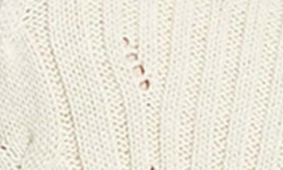 Shop Guess Elle Cable Knit Sweater In Beige