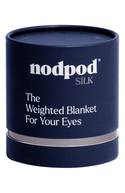 Shop Nodpod Silk & Velvet Weighted Sleep Mask In Sapphire