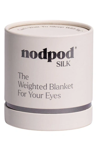 Shop Nodpod Silk & Velvet Weighted Sleep Mask In Pearl
