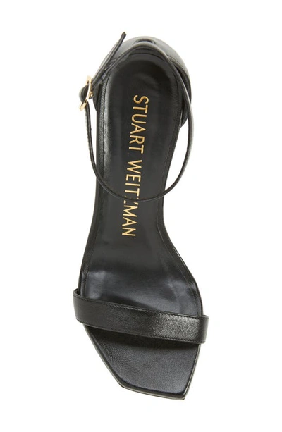 Shop Stuart Weitzman Nunaked Party Platform Ankle Strap Sandal In Black Nappa