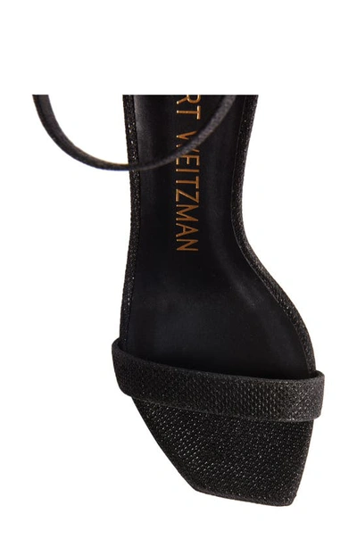 Shop Stuart Weitzman Nunaked Party Platform Ankle Strap Sandal In Black New Noir