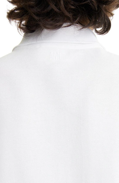 Ami Alexandre Mattiussi Organic Cotton Ami De Coeur Polo Shirt In White