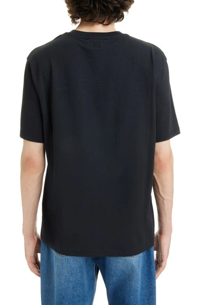 Shop Ami Alexandre Mattiussi Ami De Coeur Cotton Logo T-shirt In Black