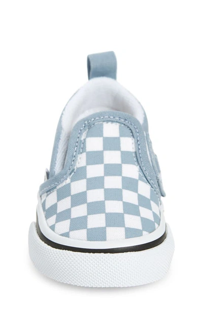 Shop Vans Kids' Checkerboard Slip-on Sneaker In Color Theory Checkerboard Blue