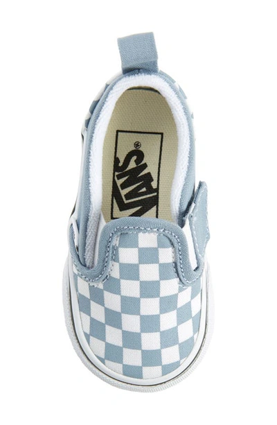 Shop Vans Kids' Checkerboard Slip-on Sneaker In Color Theory Checkerboard Blue