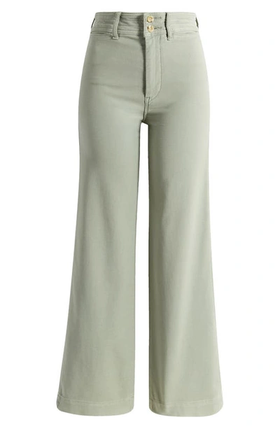 Shop Faherty Harbor Stretch Terry Wide Leg Pants In Coastal Sage