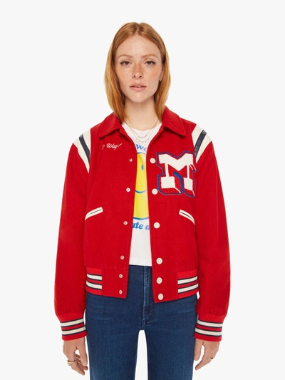 Shop Mother The Team Spirit Sidelines Jacket In Red