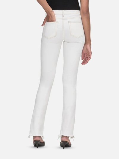 Shop Frame Le High Straight Long Stiletto Jeans In White