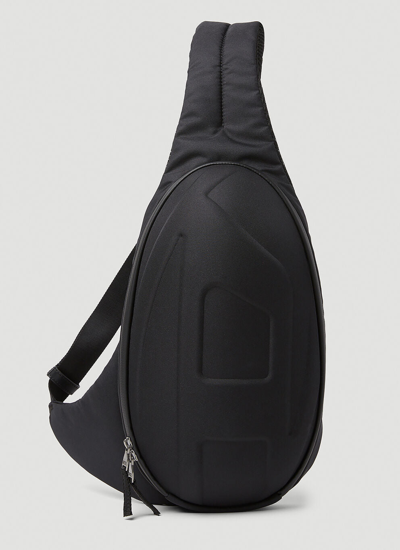 Shop Diesel Men 1dr-pod Sling Crossbody Bag In Black