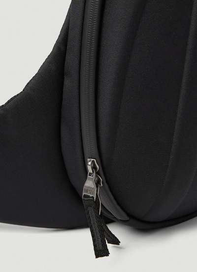 Shop Diesel Men 1dr-pod Sling Crossbody Bag In Black