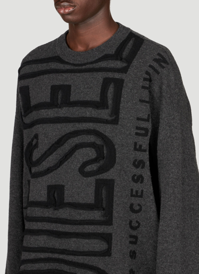 Shop Diesel Men K-floyd Sweater In Gray