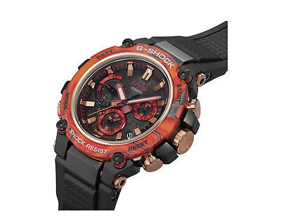 Pre-owned Casio G-shock Mt-g Chrono 40th Anniversary Flare Red Watch Mtgb3000fr-1a In Black