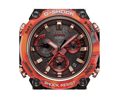 Pre-owned Casio G-shock Mt-g Chrono 40th Anniversary Flare Red Watch Mtgb3000fr-1a In Black
