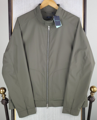 Pre-owned Peter Millar $498  Size Medium Excursionist Flex Mens Bomber Flight Jacket In Green