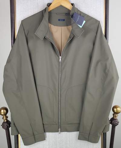 Pre-owned Peter Millar $498  Size Medium Excursionist Flex Mens Bomber Flight Jacket In Green