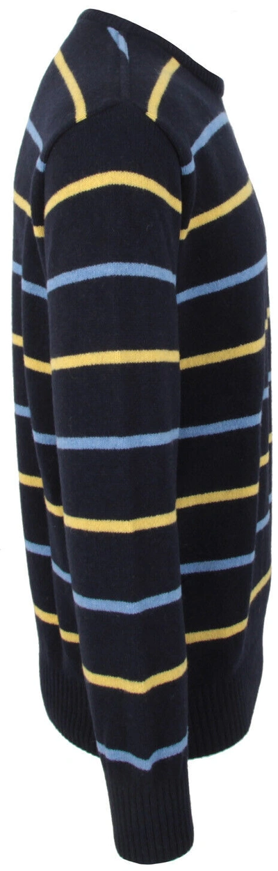 Pre-owned Paul & Shark Yachting Men's Pullover Sweater Jumper L Wool & Polyamide Striped In Blue